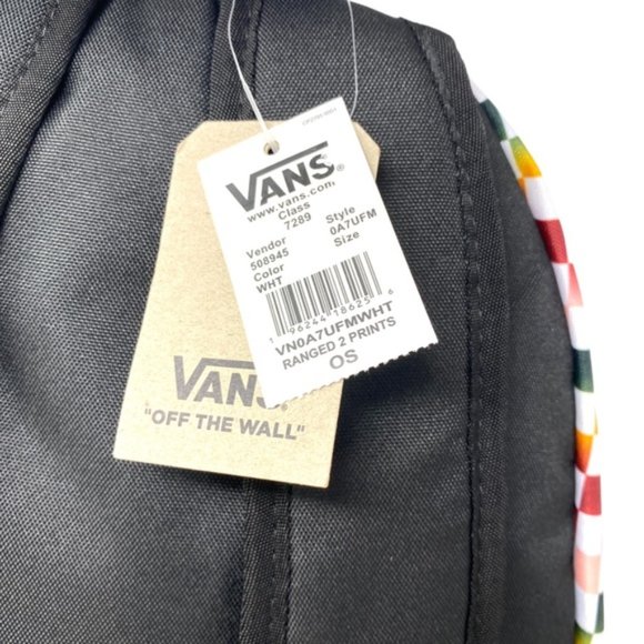 🎒SCHOOL SALE🎒VANS Ranged Prints Multicolor Checker Backpack Laptop VN0A7UFMWHT - Picture 6 of 6